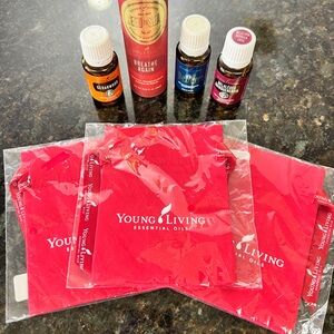 Young Living Essential Oils Set with Red YL Gift Bags